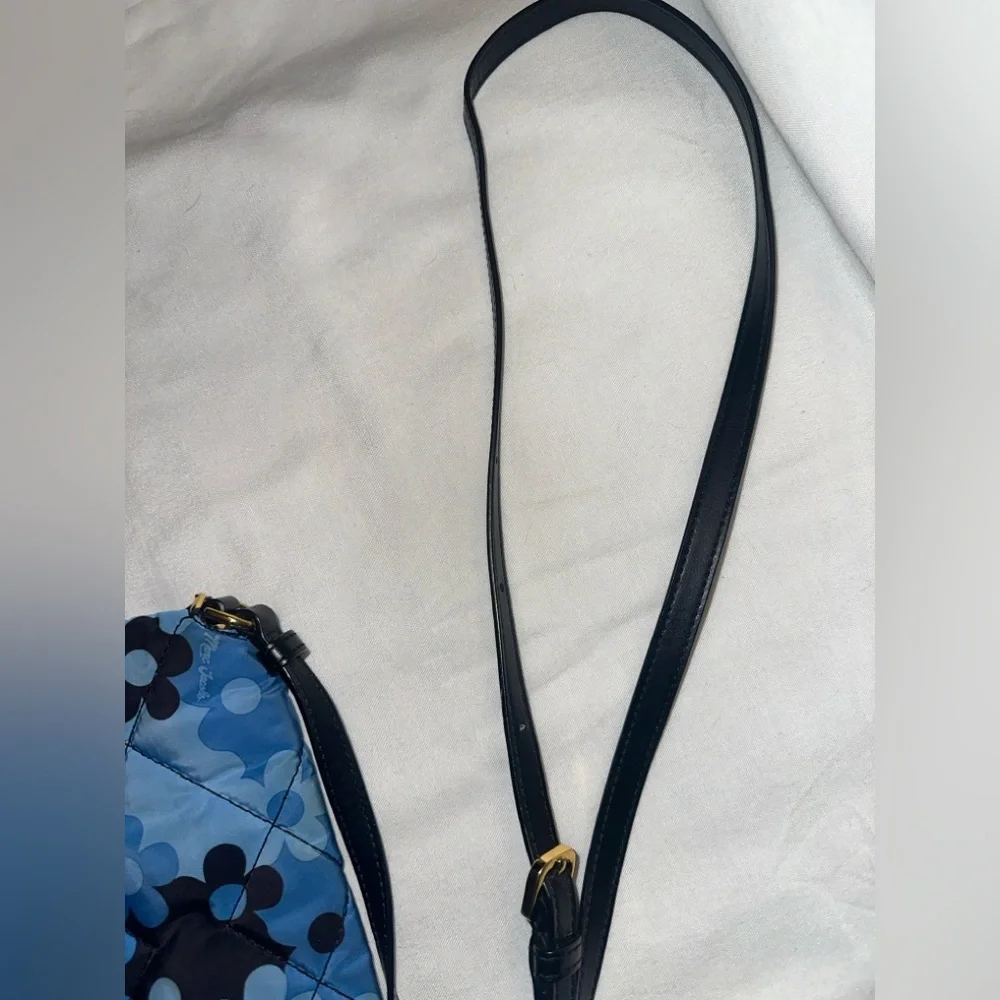 Marc Jacobs Blue and Black Quilted Nylon Crossbody Floral Messenger Bag - Picture 8 of 8